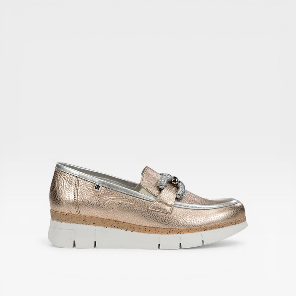 INDIA D9298 Mocasín Dorado - Fluchos