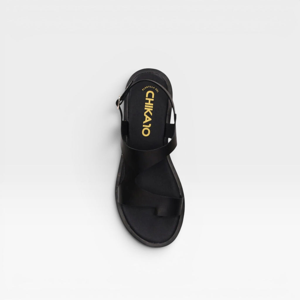 Sandalias Piel de Mujer Leather Plano MUSAKA 29- Chika10