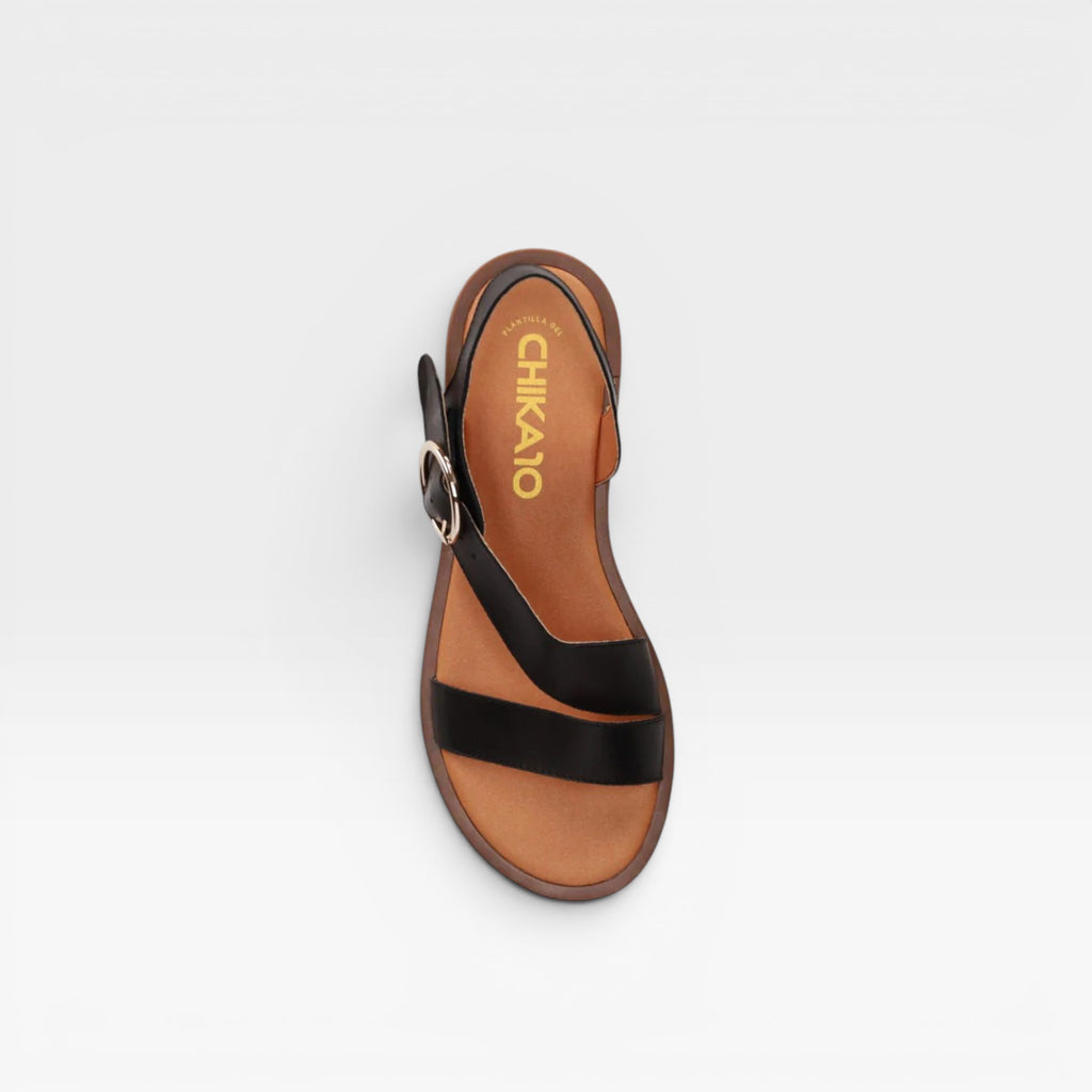 Sandalias Piel de Mujer  Leather Plano MUSAKA 30 - Chika10