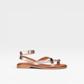 Sandalias Piel de Mujer Leather Plano COINS 04 - Chika10