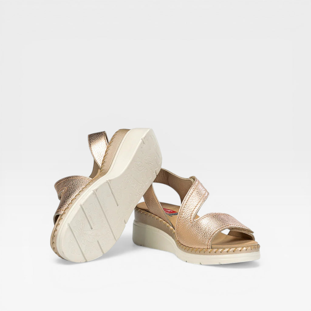 Sandalia dorada LEZA F2137  - Fluchos