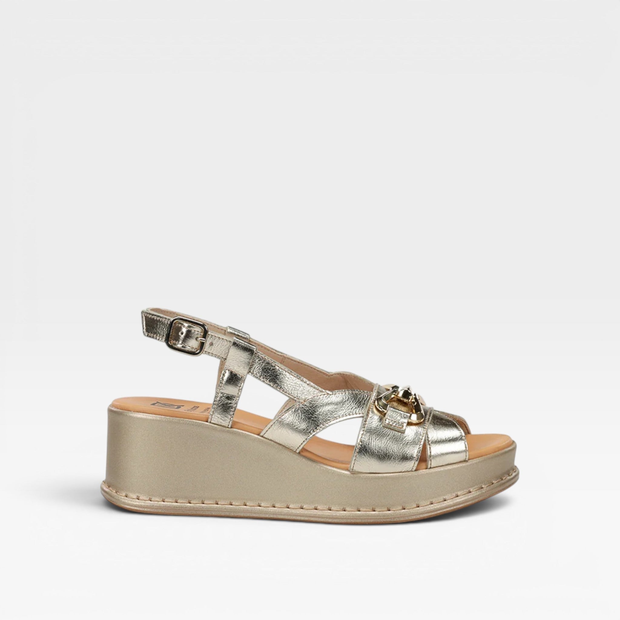 Sandalia dorada WINDY D9651 - Fluchos