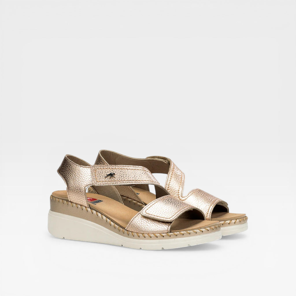 Sandalia dorada LEZA F2137  - Fluchos