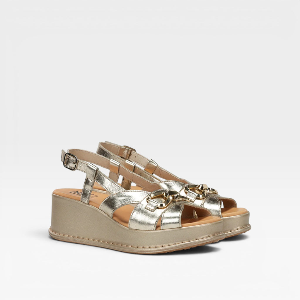 Sandalia dorada WINDY D9651 - Fluchos