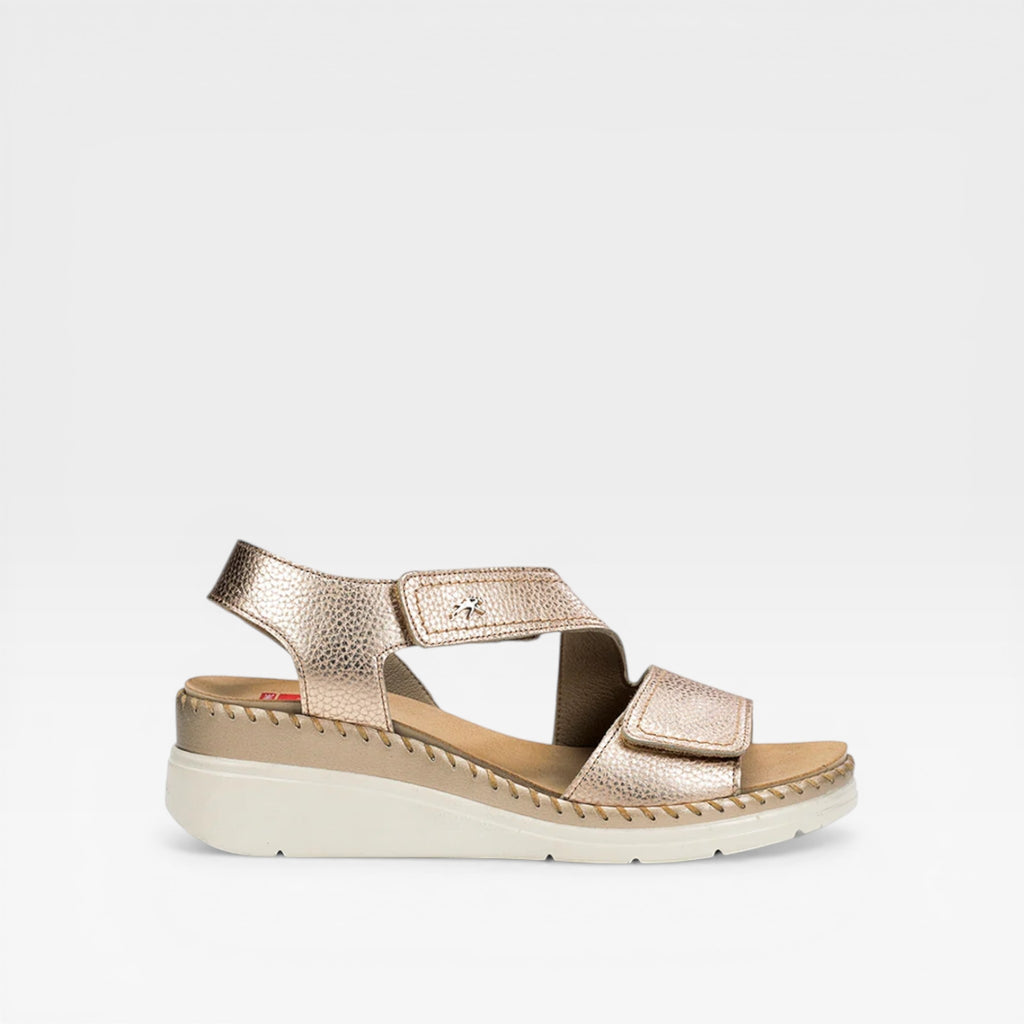 Sandalia dorada LEZA F2137  - Fluchos