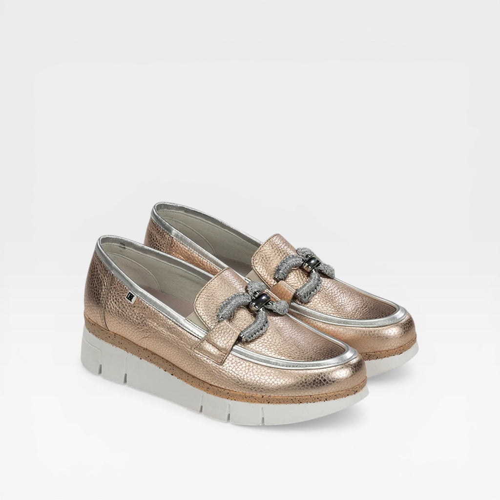 INDIA D9298 Mocasín Dorado - Fluchos