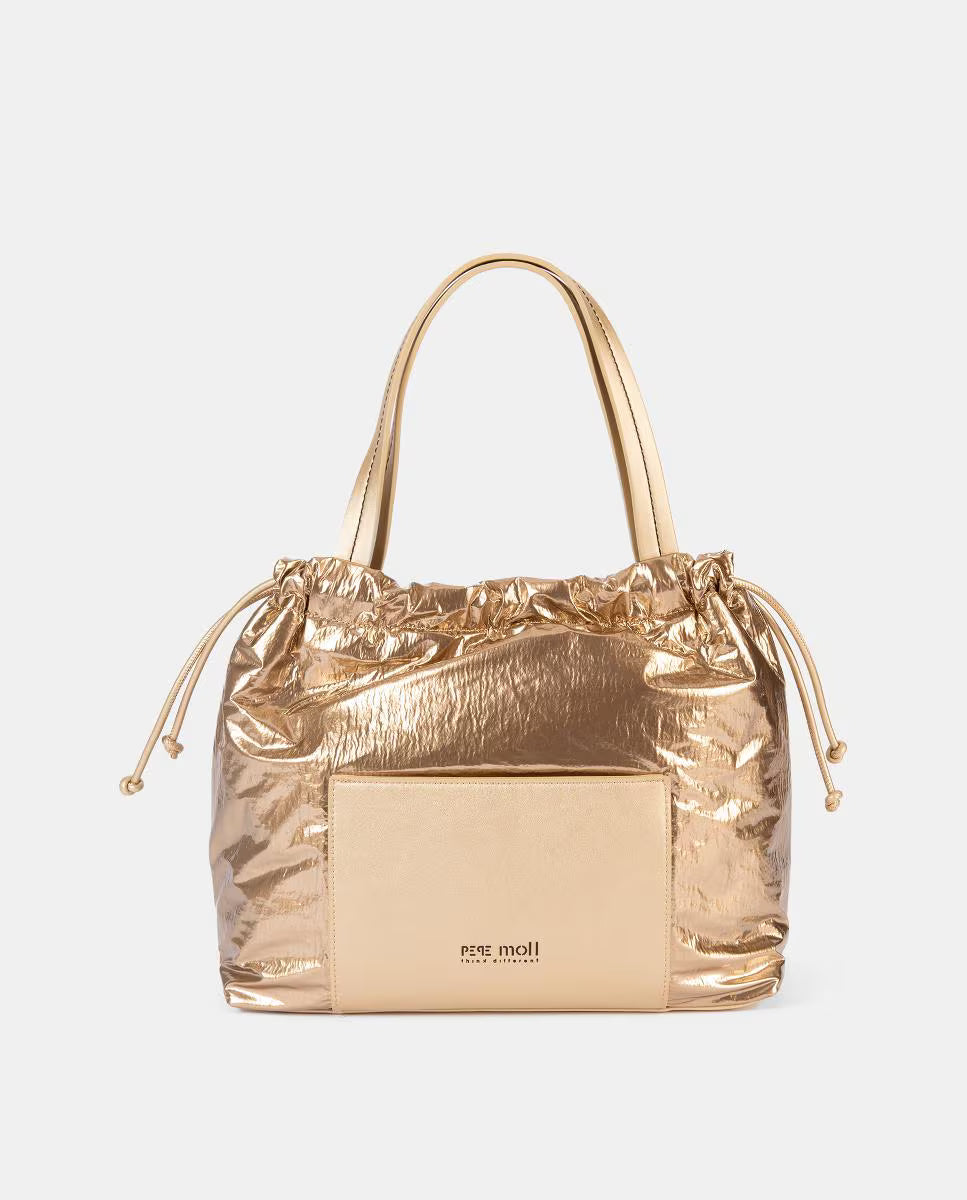 Bolso Metalizado Fruncido Mujer - Pepe Moll