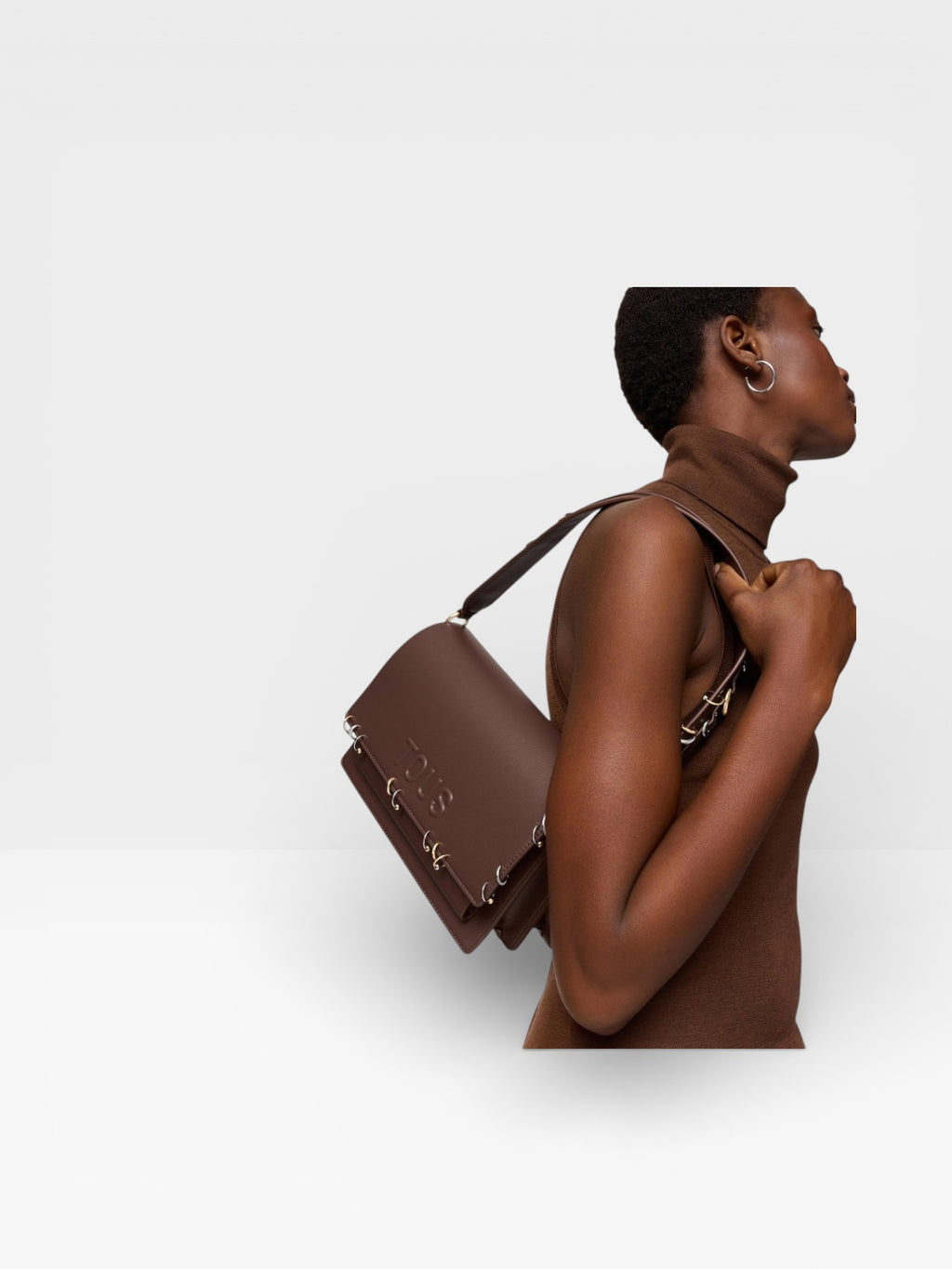 Bandolera mediana marrón Audree earrings - TOUS