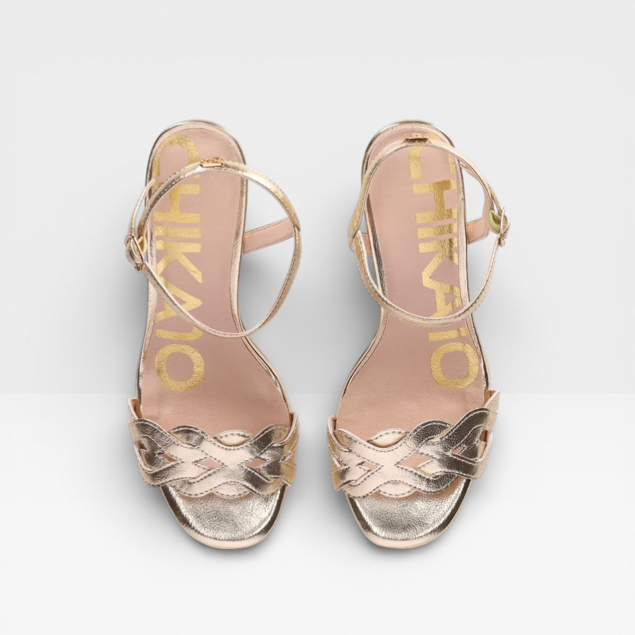 Sandalias Tacón Alto Mujer Plataforma Pala Trenzada - Chika10