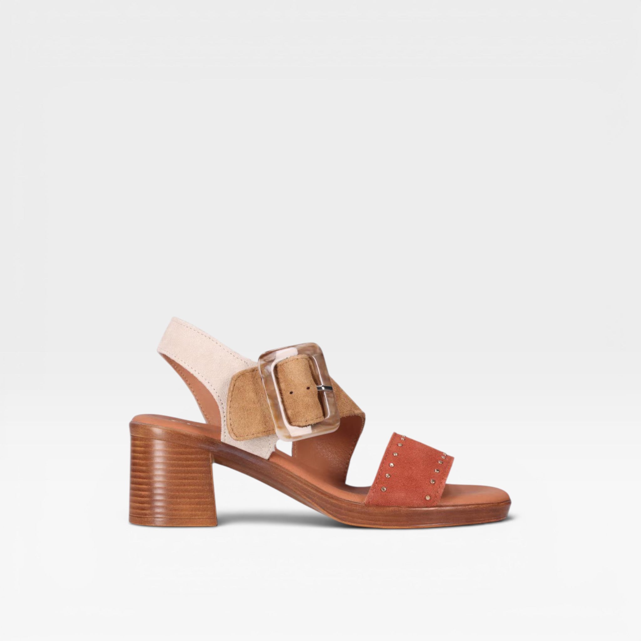 Sandalias Serraje de Mujer Leather Tacon medio NEW GOTICA 10 - Chika10