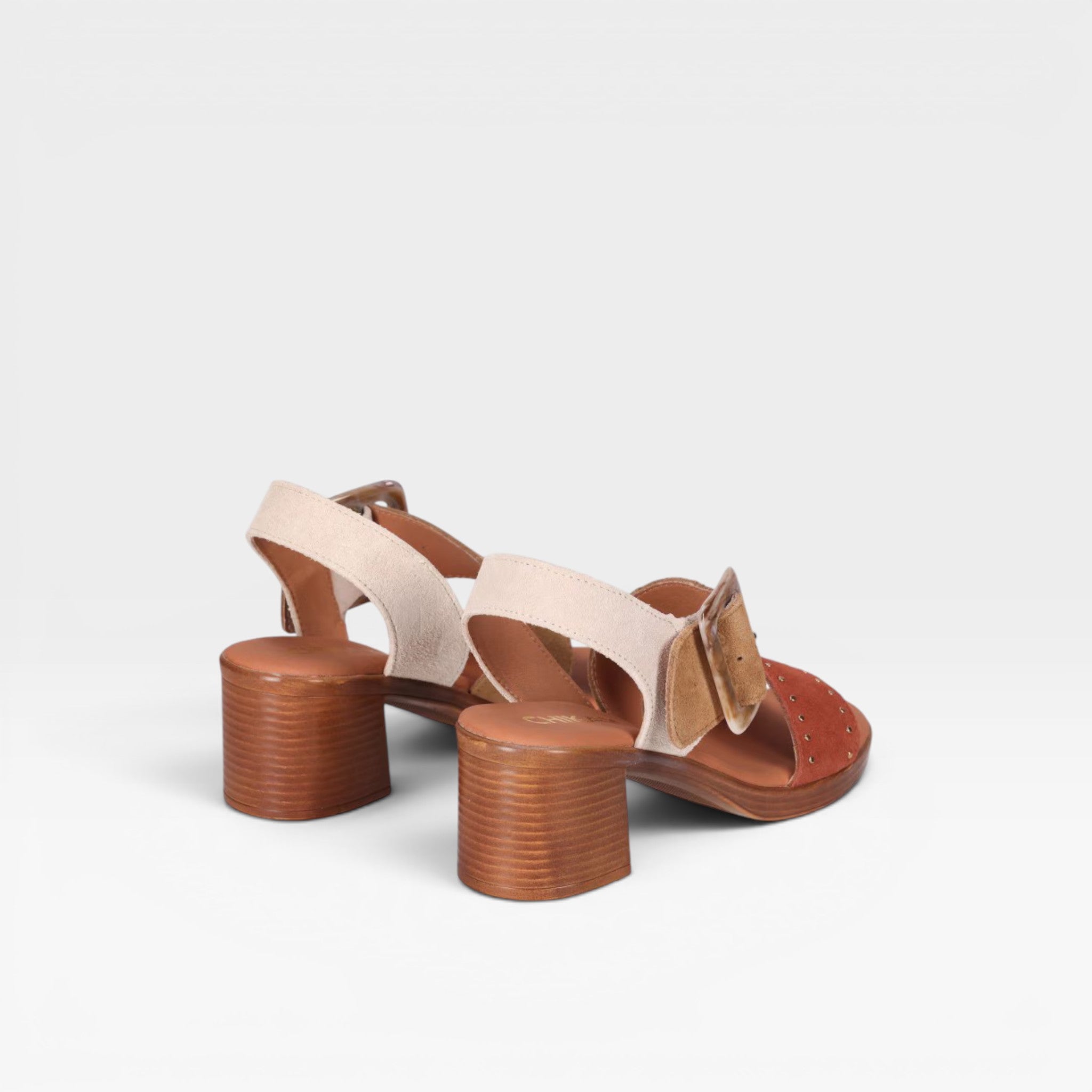 Sandalias Serraje de Mujer Leather Tacon medio NEW GOTICA 10 - Chika10