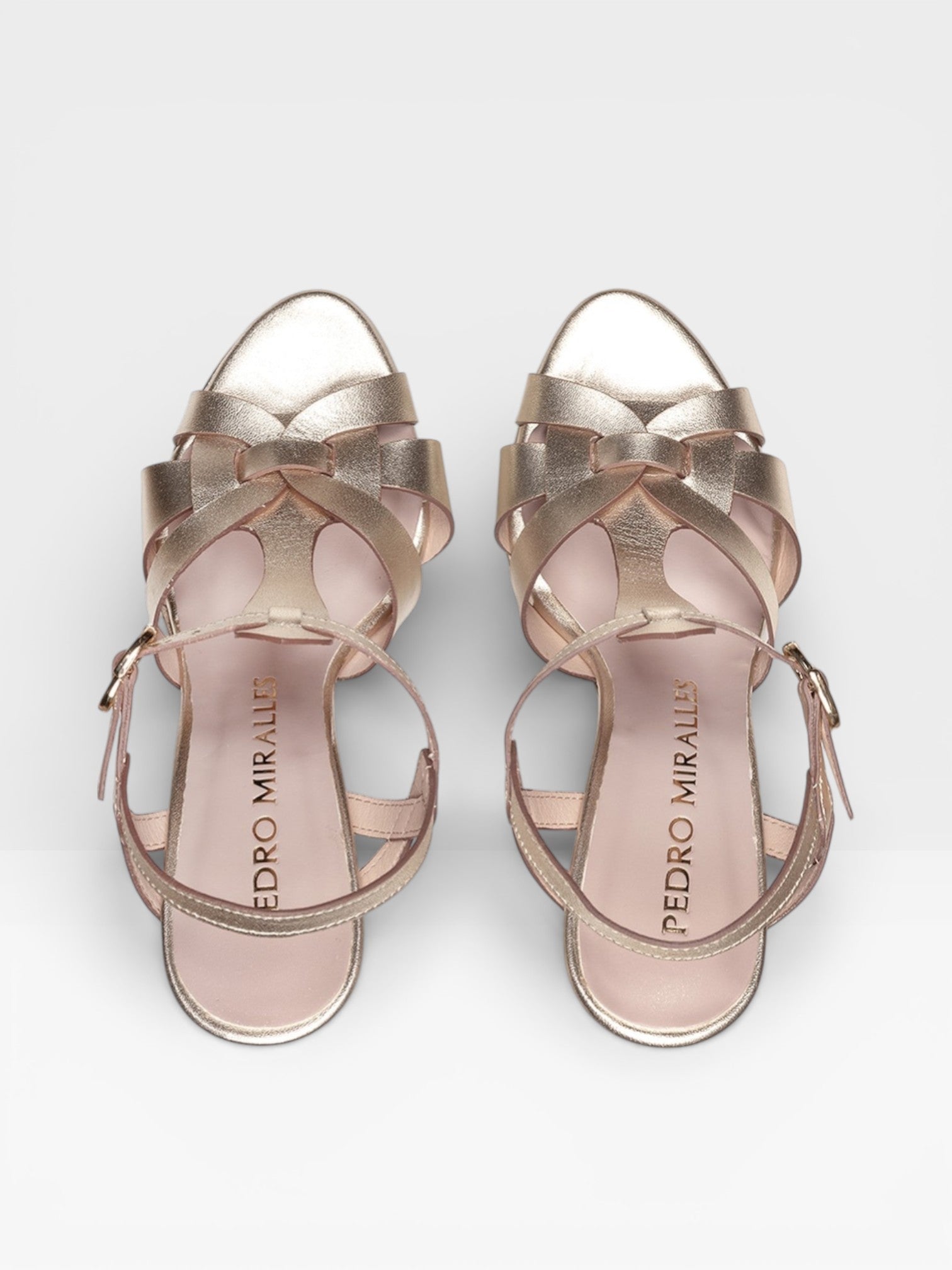 Sandalias Tacón Copenhague dorado - Pedro Miralles