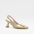 Salón slingback dorado - Daniela Vega