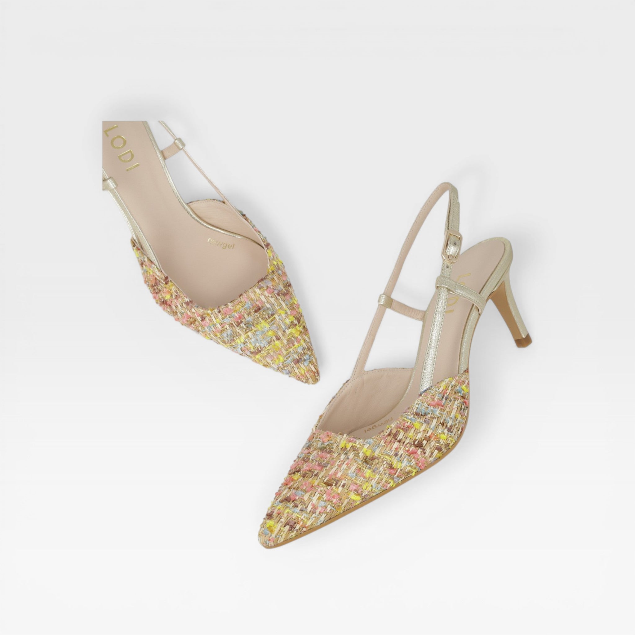 zapatos salón dorados nivis - Lodi